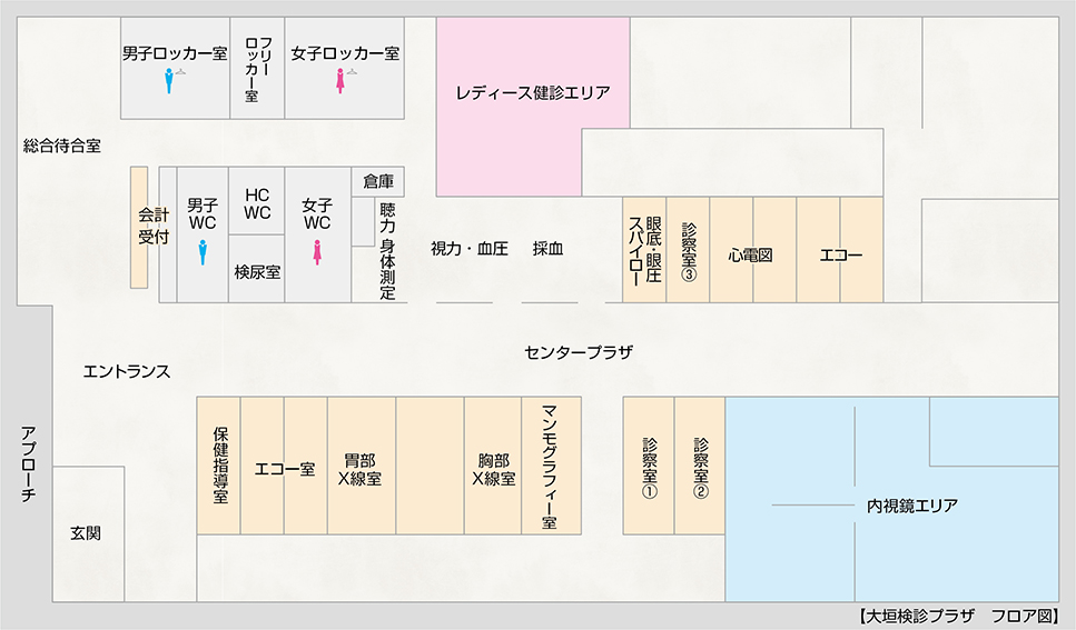 大垣健診プラザ　フロアマップ